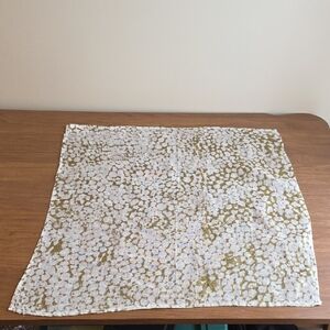 Heyne Bogut Linen Scarf/ Bandana With Gold Pattern